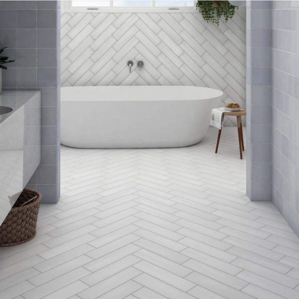 Stromboli White Plume Porcelain Tile 9.2 x 36.8cm-Equipe-Delforno