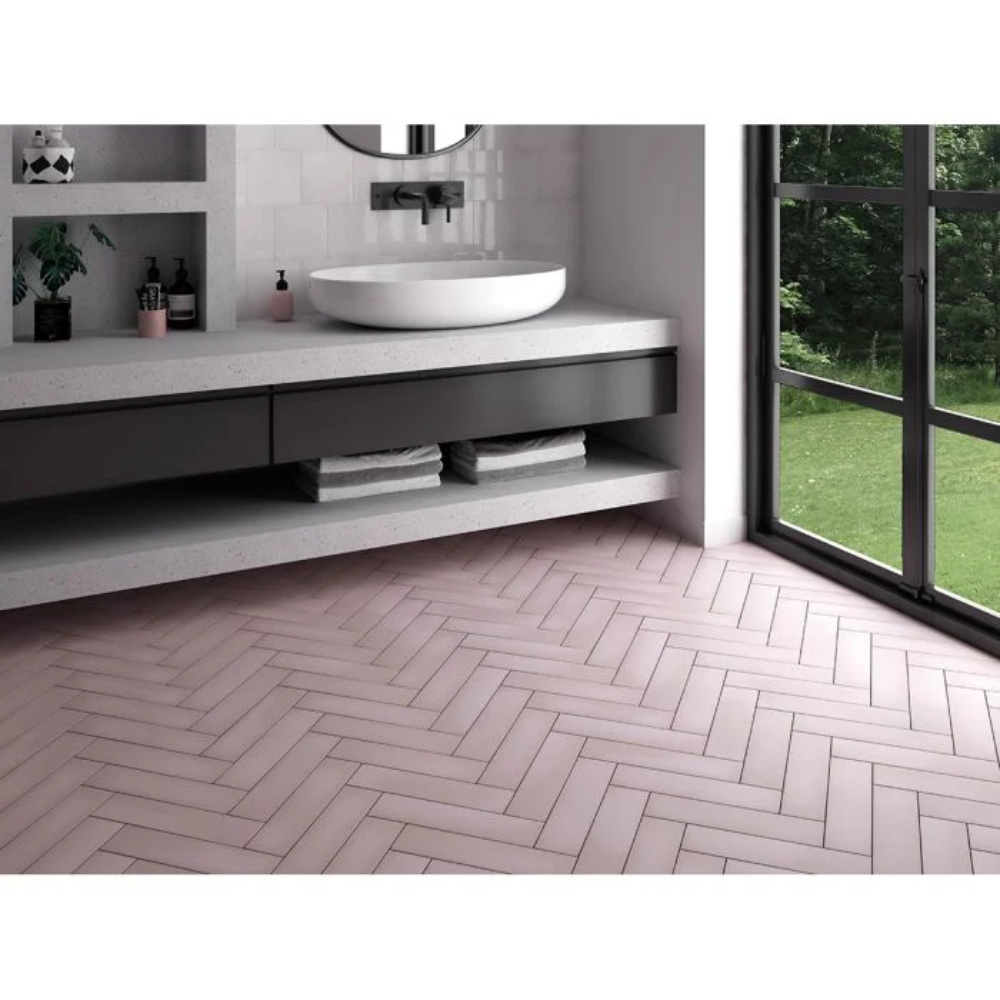 Stromboli Rose Breeze Porcelain Tile 9.2 x 36.8cm