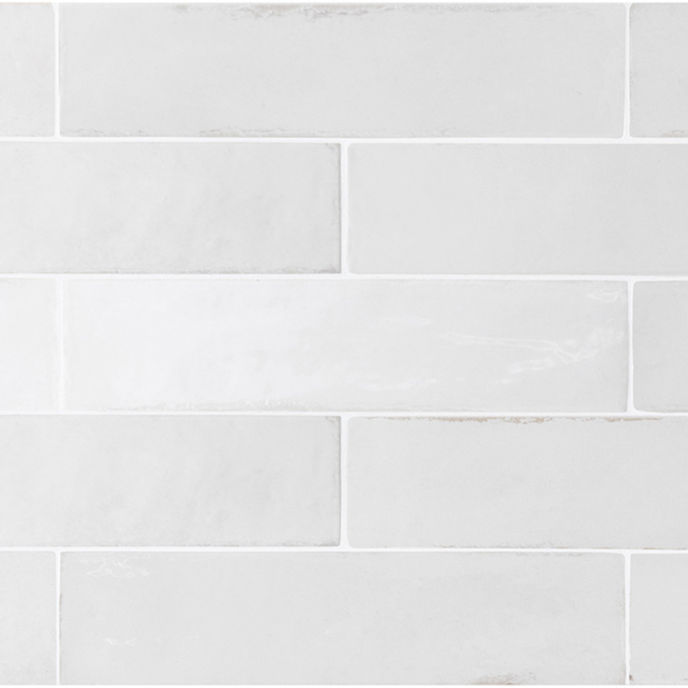 Tribeca Gypsum White Porcelain Tile 6 x 24.6cm