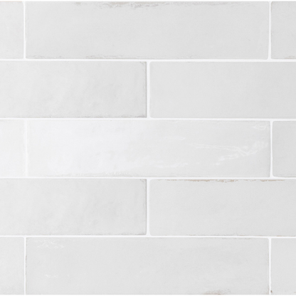 Tribeca Gypsum White Porcelain Tile 6 x 24.6cm
