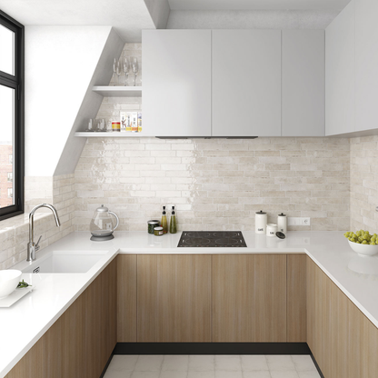 Tribeca Oatmeal Porcelain Tile 6 x 24.6cm