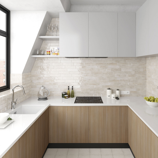 Tribeca Oatmeal Porcelain Tile 6 x 24.6cm