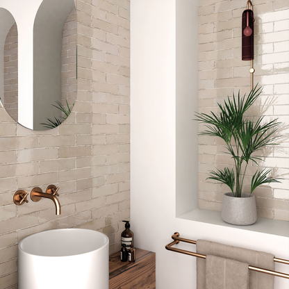 Tribeca Oatmeal Porcelain Tile 6 x 24.6cm