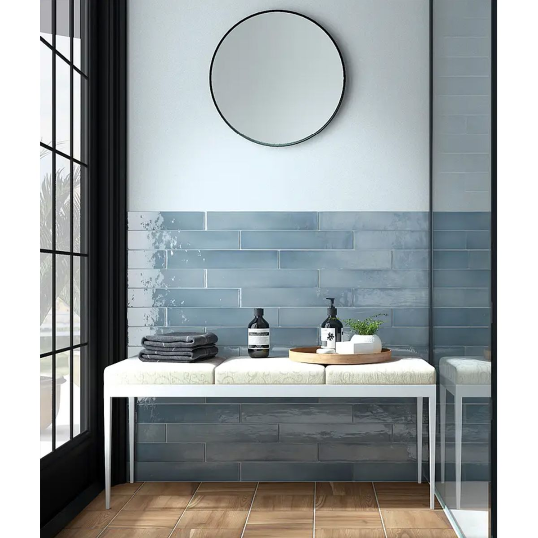Manacor Blue Moon Ceramic Tile 6.5 x 40cm