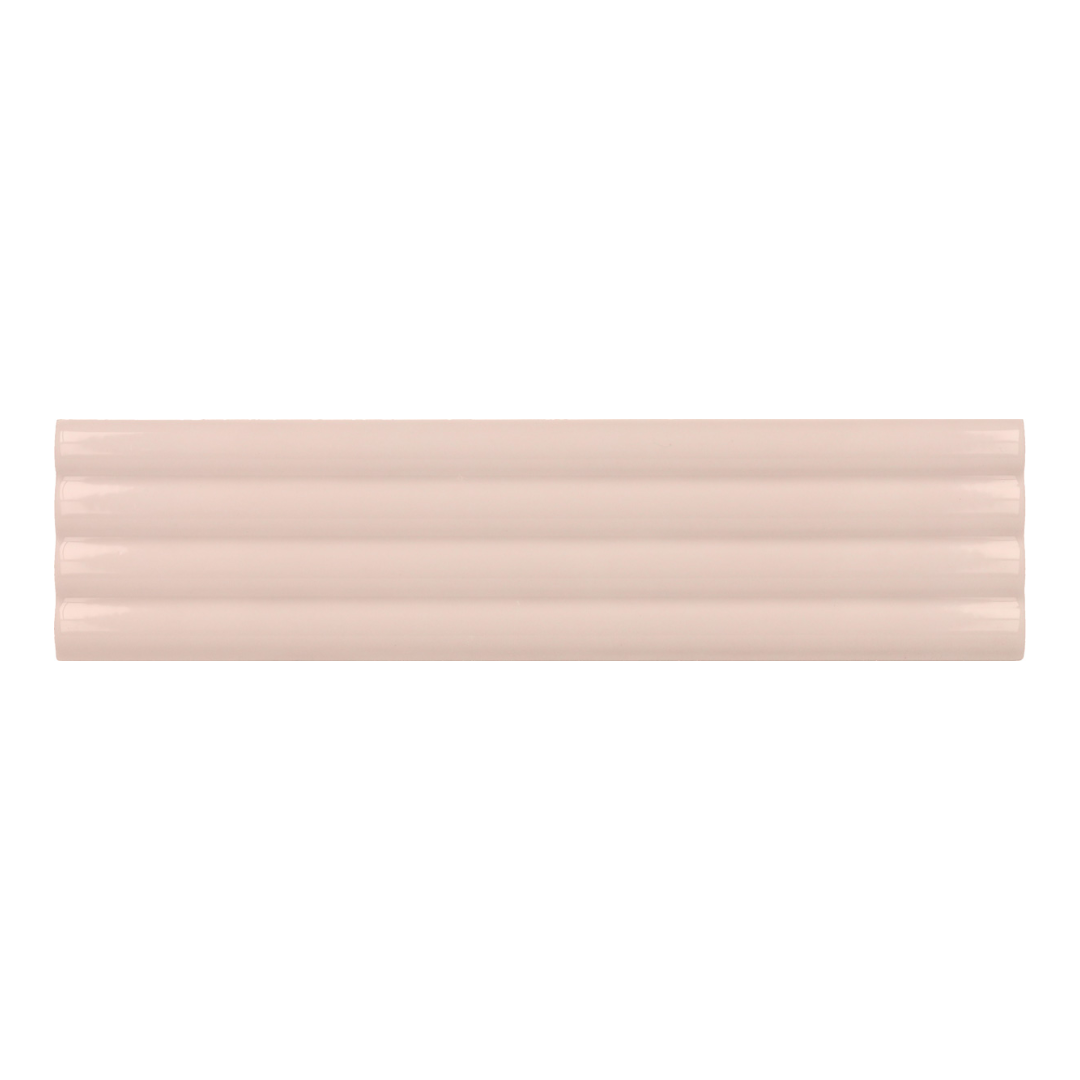 Small Format Costasera Onda Pink Ceramic Tile 5 x 20cm-Delforno