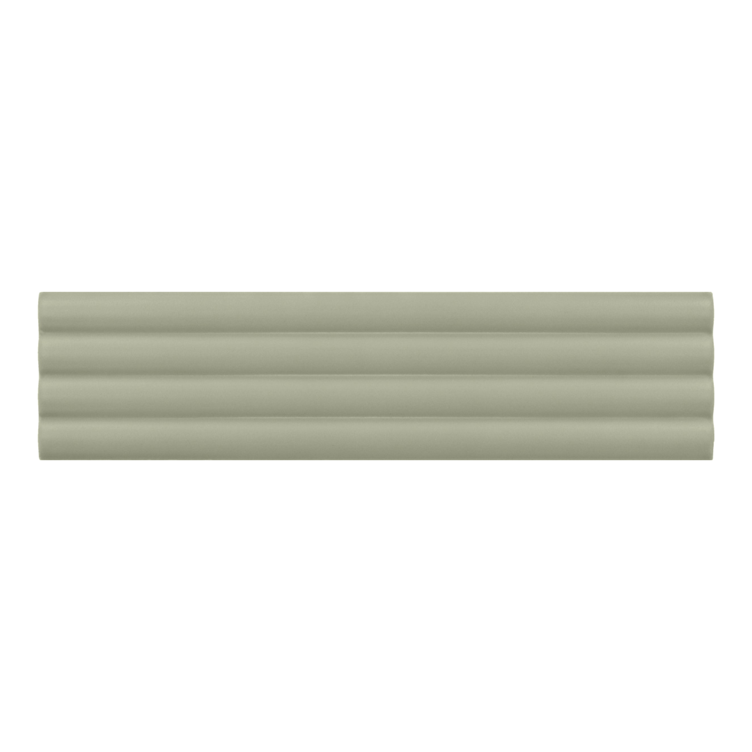 Onda Tansy Green Matt Ceramic Tile 5 x 20cm-EQUIPE-Delforno