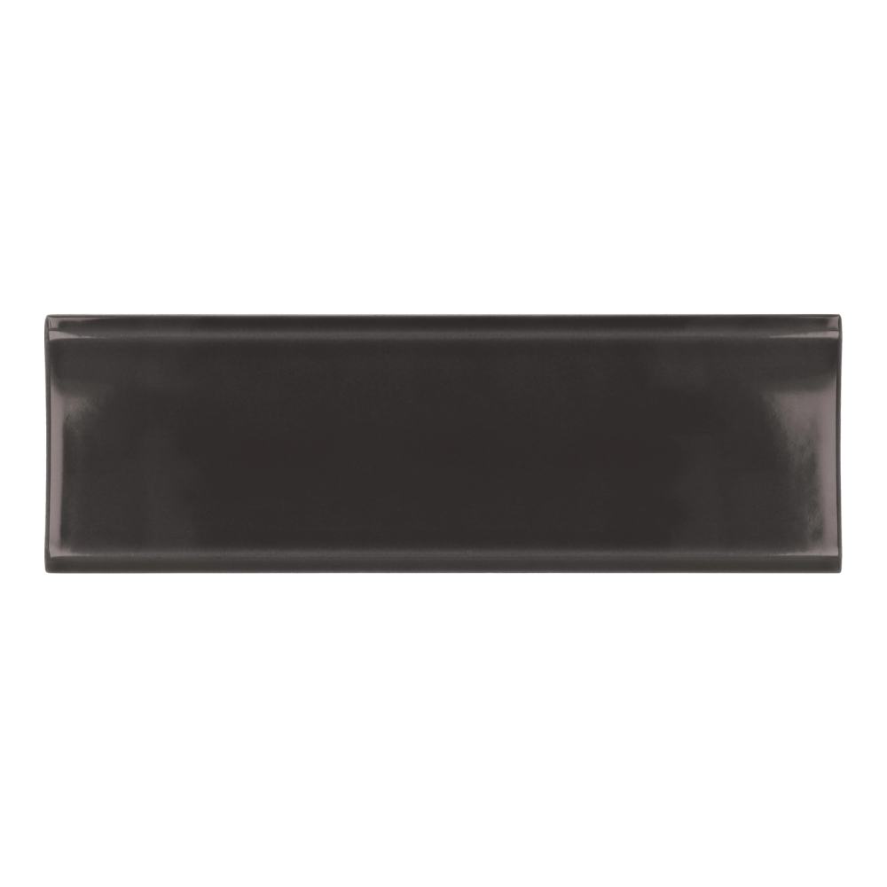 Vibe in Almost Black Ceramic Tile 6.5 x 20cm-Delforno