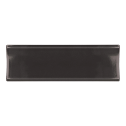 Vibe in Almost Black Ceramic Tile 6.5 x 20cm-Delforno