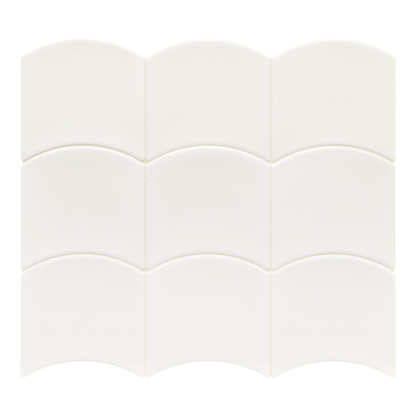 Wave White Ceramic Tile 12 x 12cm