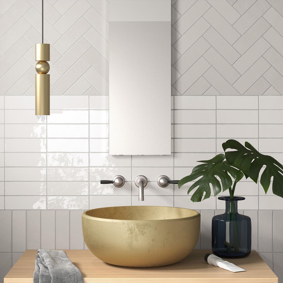 Fango Blanc Porcelain Tile 5 x 15cm