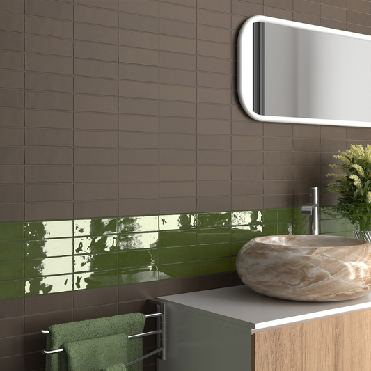 Fango Choco Porcelain Tile 5 x 15cm