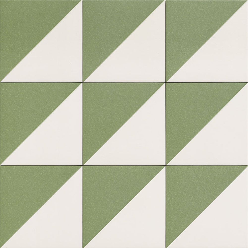 Fired Middle Green Matt Porcelain Tile 20 x 20cm-Delforno