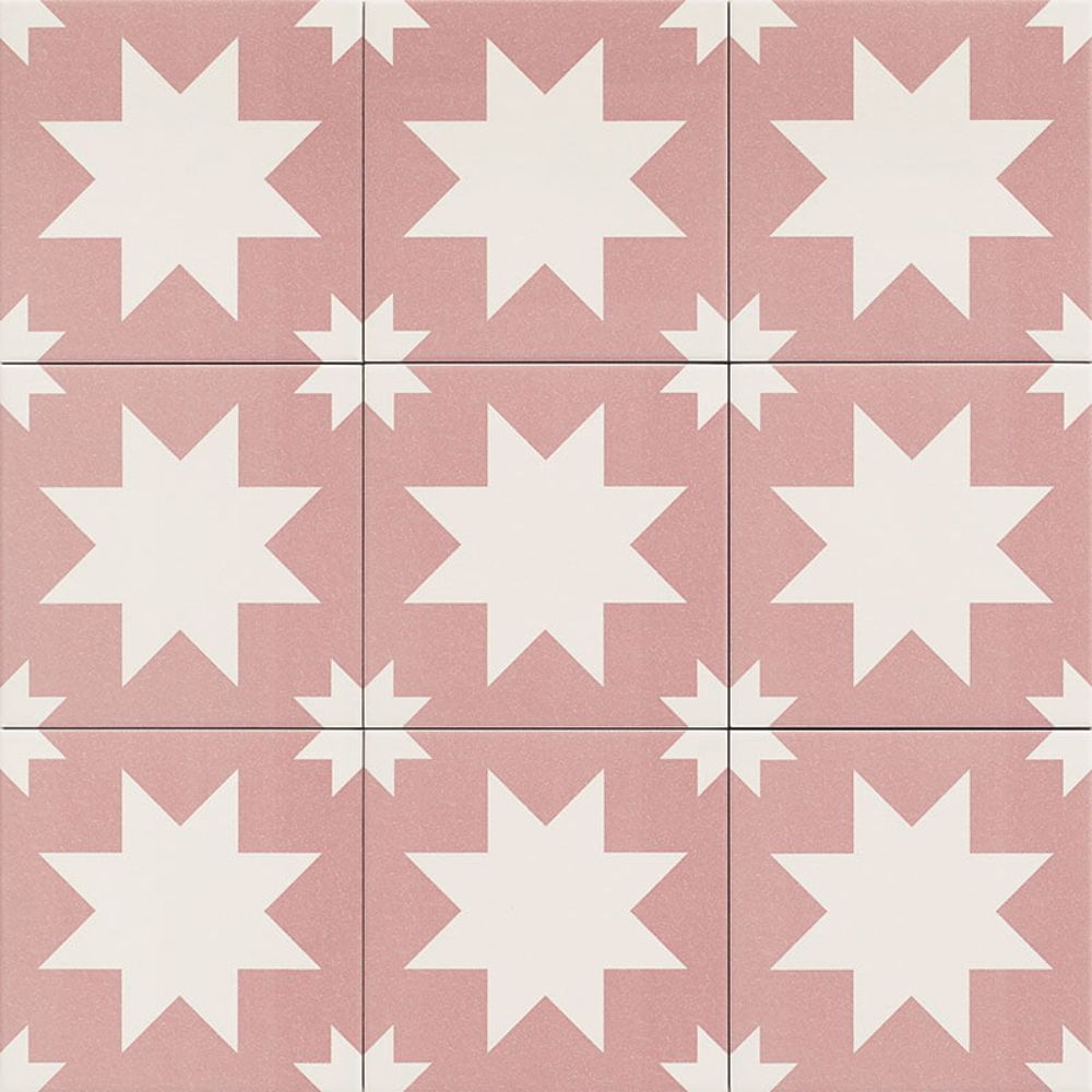 Fired Star Pink Matt Porcelain Tile 20 x 20cm-Delforno