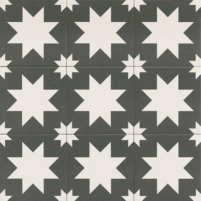 Fired Star Black Matt Porcelain Tile 20 x 20cm-Delforno