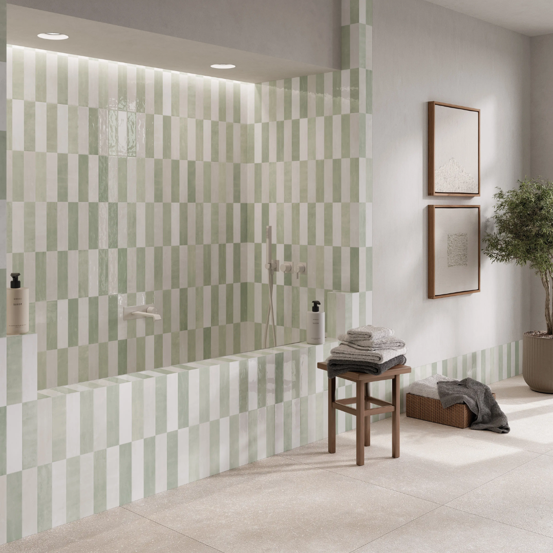 Samira Mint Porcelain Tile 6 x 24.6cm