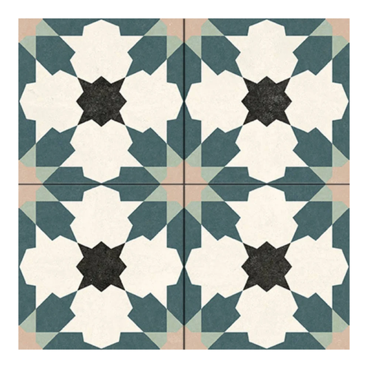 Flor Blue Porcelain Tile 45 x 45cm-Delforno