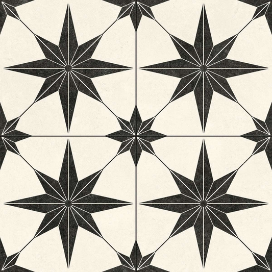 N. Star White Porcelain Tile 45 x 45cm-Delforno