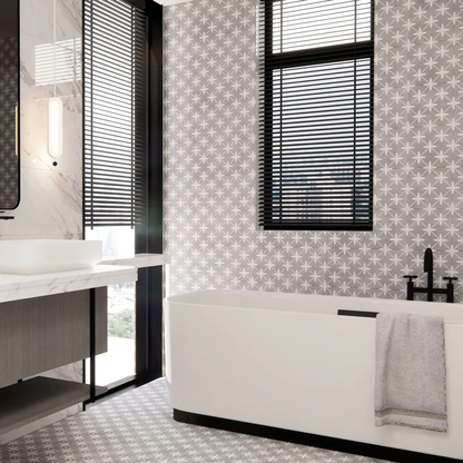 Star Grey Porcelain Tile 45 x 45cm-Delforno
