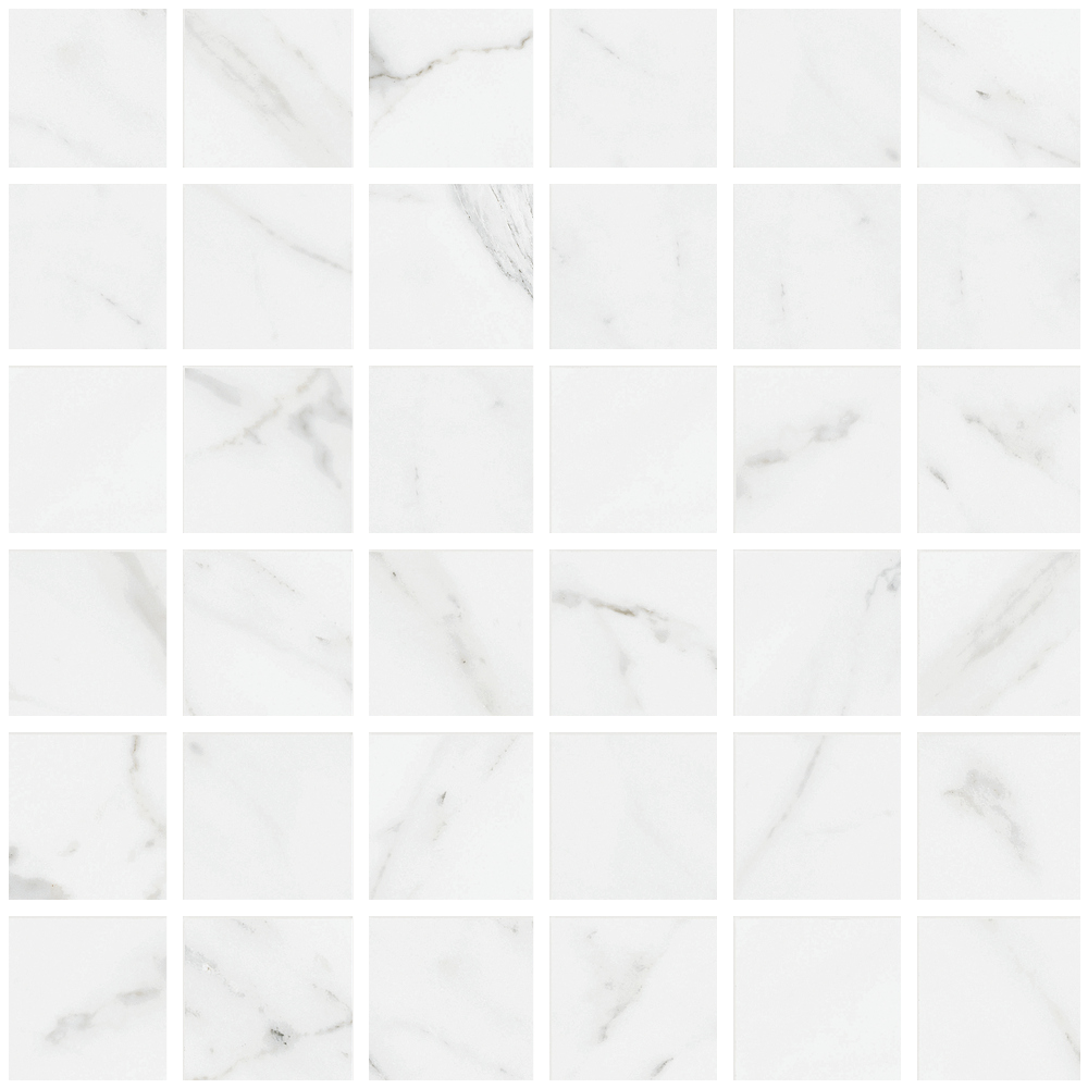 Calacatta White Mosaic Ceramic Tile 30 x 30cm